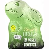 Lindt Schokolade HELLO Bunny Vegan | 80 g | Vegane Hafer-Drink-Schokolade in Hasenform zu Ostern | Vegane Schokolade | Osterschokolade | Schokoladengeschenk | Schokoladenhase | Osterhase