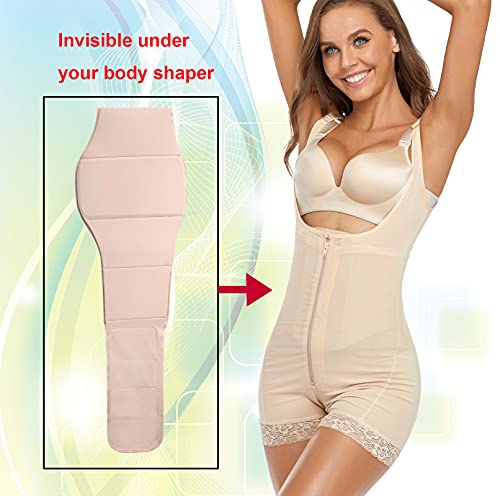 Abdominal Board 360 Lipo Foam Ab Board Post Surgery Liposuction Waist Belly Wrap Board for Lipo Recovery (One Size fit waist 24"-33.8", Nude)