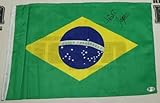 Christi Jaynes Signed 12x18 Brazilian Flag BAS Beckett COA AEW Brazil Autograph - Soccer Autographed Miscellaneous Items