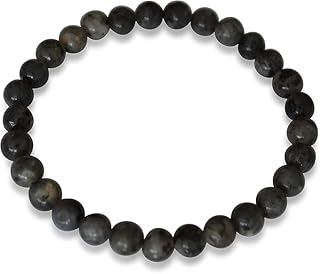 Labradorite naturel bracelet, rond, facettes, 6mm, argent sterling 925
