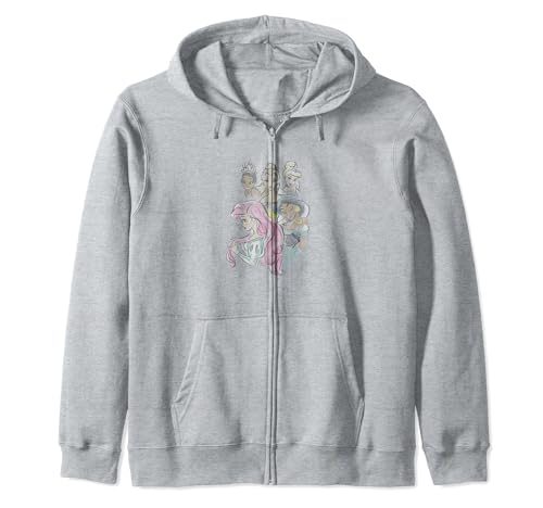 Disney Princess sweat à capuche zippé veste imprimée aquarelle vêtement Disney pour femme