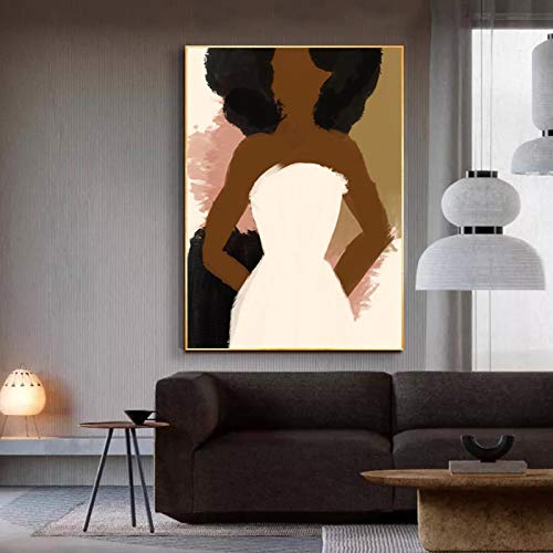 Dessin animé fille nordique affiche art de qualité supérieure 60x90cm