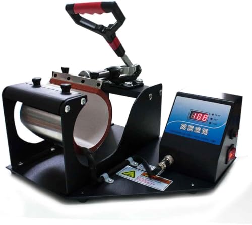 PRENSA TÉRMICA PRETA PARA SUBLIMAÇÃO EM CANECAS SQUEEZES COPOS - BIVOLT (110V/220V)