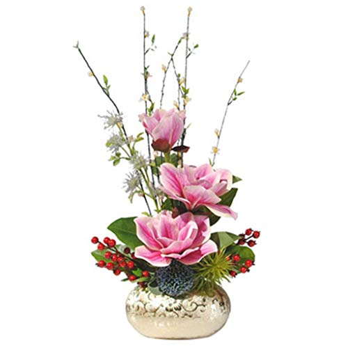 Fausse fleur magnolia en pot : la solution florale sans entretien pour table de salon
