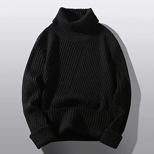 Ymosrh Men's Knitted Turtleneck Sweater Long Sleeve Ribbed Thermal Casual Winter Pullover Sweaters Fashion Tops, M-3XL2