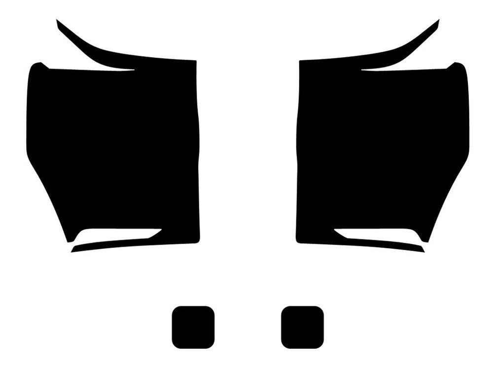 Rvinyl Headlight Tint Covers Compatible with Ford F-250 2008-2010 - Smoke