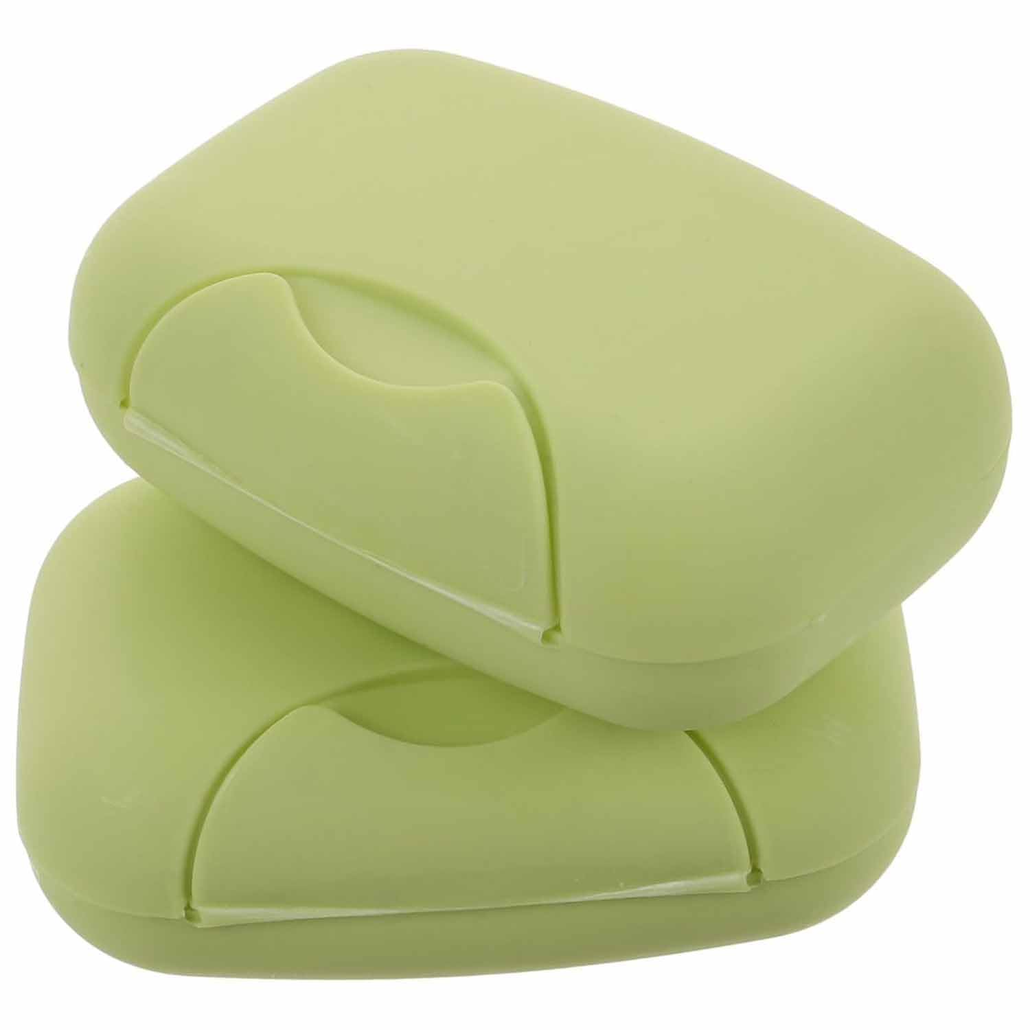 2 Pack Compact Travel Soap Containers - Secure Seal Design for Moistureproof Storage - Ideal for Home & Outdoor Use - Portable Square Case for Toiletries