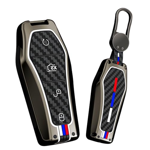 Couvre clé BYD haut de gamme en alliage durable et style carbone