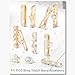 YOHAX 11 piece set of watch straps, decorative rings and studs (golden)