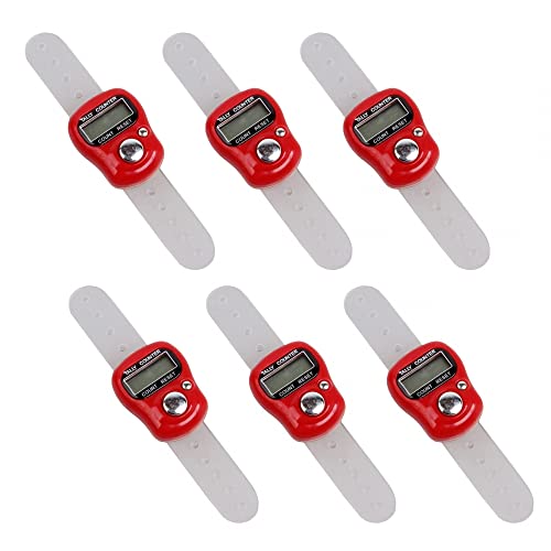 DONGKER Contatore Dito,6 Pezzi Contatori Dita Elettronico Mini Clicker Digitale in ABS per Varie Statistiche