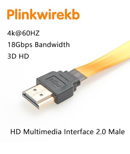 Cable HDMI 2.0 plano IP67 de 0,2 m para salpicadero de coche y hogar 6