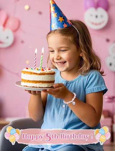 HGDEER Unicorn Birthday Gifts for Girls, Adjustable Pink Pearl Unicorn Charm Bracelet for Girls Daughter Granddaughter Niece2