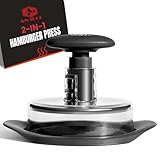 ANJUKE Burger Press Patty Maker with 2-in-1 Molds for 1/4 & 1/2 lb Patties – Non-Stick Hamburger Mold for BBQ Grilling – Heavy Duty Meat Press for Beef Sliders & Stuffed Burgers, Black