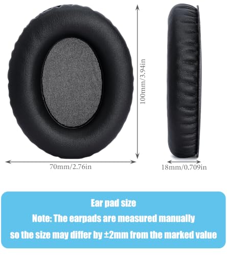 Replacement earpads Compatible with Sennheiser HD201 Headphones | Black/high-density sound-isolating soft ear pads, protein leather material miniatura 4