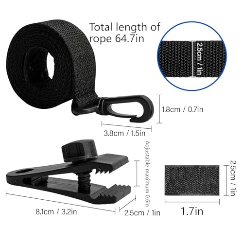 Miniatura 2 de Helevia Kit De Accesorio De Carrete De Tapa Solar De La Cubierta Solar De La Piscina De 8 Piezas, Correas De Cubierta Solar De La Piscina Entrante, Las Abrazaderas Del Toque