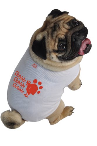 Ruff Ruff and Meow Dog Tank Top, Gobble, White, Medium
