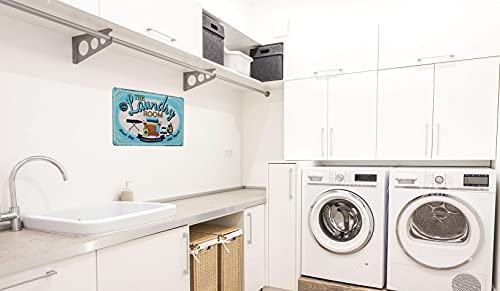 Hioni The Laundry Room, Metal Tin Sign, Vintage Plaque Home Wall Decor - Image 3