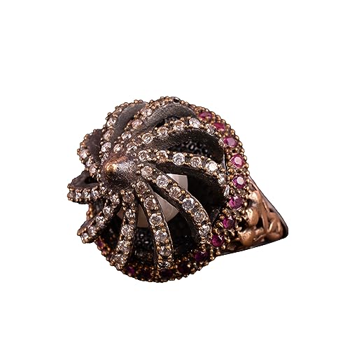 Bague argent sterling homme 925 anneau dôme avec zircone créée de qualité