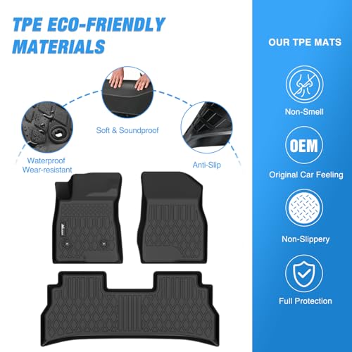 Image of Nilight TPE Floor Mats for Chevy Trax Buick Envista 2024 2025 2026 | All Weather Custom Fit Heavy Duty Floor Liners