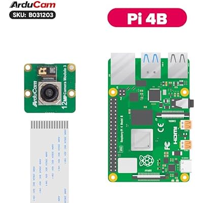 Arducam for Raspberry Pi Camera Module 3, 12MP IMX708 120(D) Wide Angle Noir Pi Camera V3
