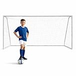 CHARLES BENTLEY 8ft x 4ft Pop up Football Goal for Kids, Junior, Football Net for Garden, Goals Post, Target, Childrens Footballs Training Goals, Portable, Foldable, Outdoor, Net Clips, Ground Pegs