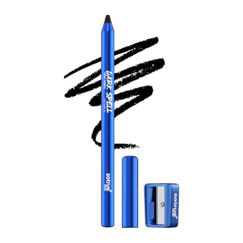 Sotrue Dark Spell Kohl Kajal Pencil with Sharpener | Smudgeproof 24 Hours Long Stay | One Swipe Application | Matte Finish |1.5 gm
