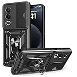 Lucyliy Compatible with Oppo A3 Pro 5G Case Dual-Layer Rigid PC, Drop-Proof Compatible for Oppo A80 5G Phone Case Cover Black