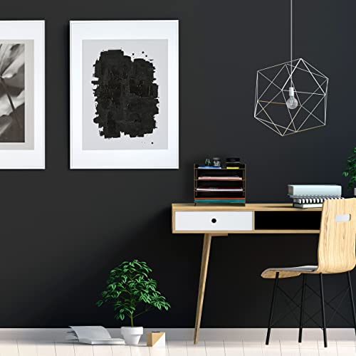 Rangement documents A4 Relaxdays en MDF blanc avec 3 compartiments