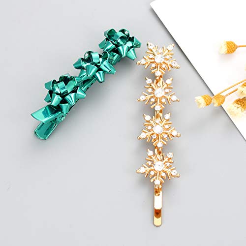 ANGLESJELL-Christmas-Hair-Clips-for-Women-Xmas-Bow-Hair-Clips-Statement-Holiday-Hairpins-Crystal-Snowflake-Hair-Accessory-Festive-Party-Jewelry-Gifts