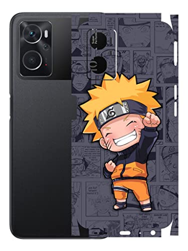Image of AtOdds - Oppo K10 (4G) Mobile Back Skin Rear Screen Guard Protector Film Wrap (Coverage - Back+Camera+Sides) (Naruto)