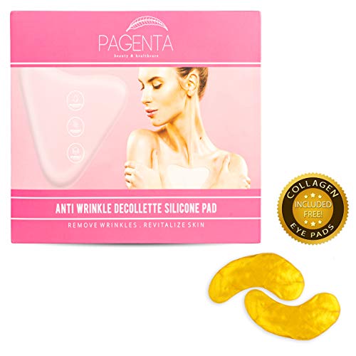 Pagenta Beauty & Healthcare | Premium Chest Wrinkle Pads | Silicone Decollete Pad | Eliminate and Prevent Chest Wrinkles | Reusable and Washable | Anti Wrinkle | Bonus Gift Included