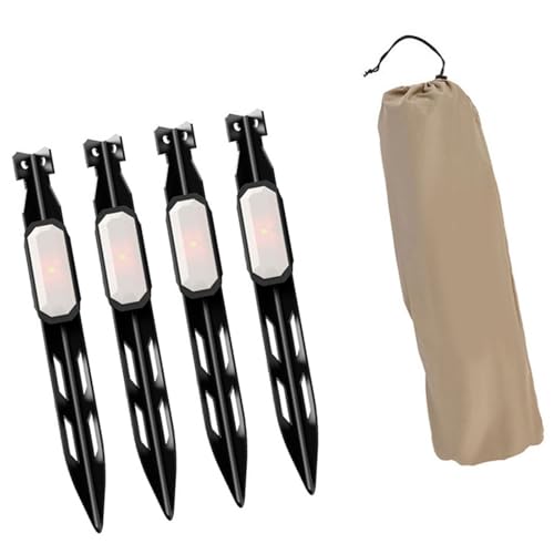 Iluminación de respaldo y estaca de aluminio resistente para acampadas 6