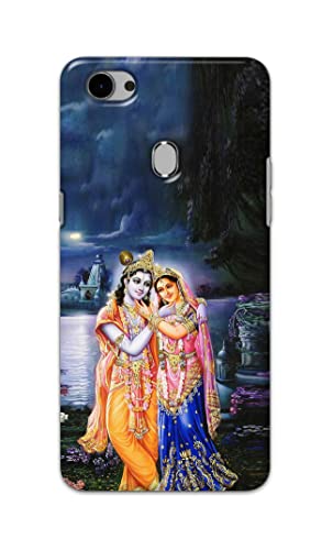 Image of Printed Hard Back Cover Case for Oppo F7 Back Cover (Radha Krishna) -1803
