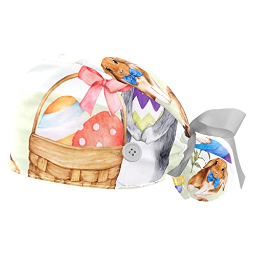 Chapeaux de travail lapin de Pâques JDEZ respirants pour hommes et femmes (lot de 2)