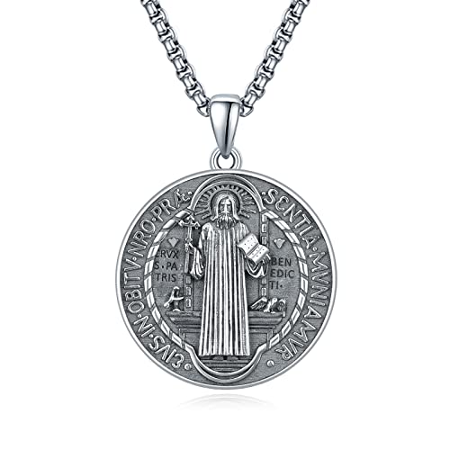 Collier St John homme argent sterling chaîne pendentif mode