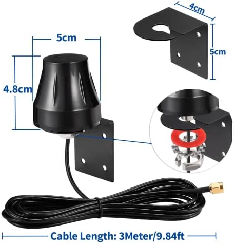 Bingfu Outdoor WiFi Aerial DualBand 2.4GHz 5.8GHz Wall Mount MIMO RP-SMA & SMA Male WiFi Antenna Replacemet for WiFi Router Hotspot USB WiFi Adapter Range Extender Gateway Video Surveillance Monitor