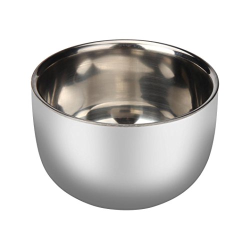 Shave Brush Set,Putars Fashion Portable Fashion Stainless Steel Metal Men's Shaving Mug Bowl Cup for Shave Brush(No Shaving Brush)