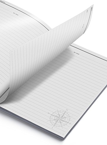 DÉKOKIND Reisenotizbuch zum Selberschreiben | DIN A4, 100+ Seiten, Register, Vintage Softcover | Perfekt als Abschiedsgeschenk | Motiv: Strandmotiv