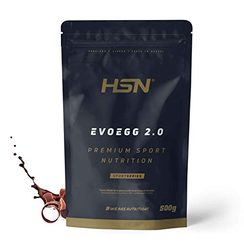 HSN Albúmina de Huevo en Polvo Evoegg 2.0 | Chocolate 500g | Pura Proteína de Claras Deshidratadas de Gallinas no Enjauladas | No Incluye Dosificador | No-GMO, Vegetariano, Sin Lactosa Sin Grasa