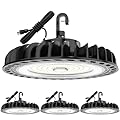 HYPERLITE 155W High Bay Shop Light, 4pack 140LM/W LED High Bay Lights with ETL Listed, AC 120V, Non-Dim, 5000k Warehouse Lighting for Shop Stadium Basement Wet Location