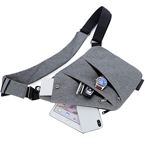Preisvergleich Produktbild FTM Leichte Sling Bag Schulter Rucksäcke Crossbody Brusttasche Triangle Daypacks für Fahrrad Frauen Männer (Farbe : Dunkelgrau, größe : 24x2x30cm)