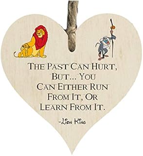Lion King Walt Disney The Past Quote Wooden Heart Shape Plaque Gift Sign htc146