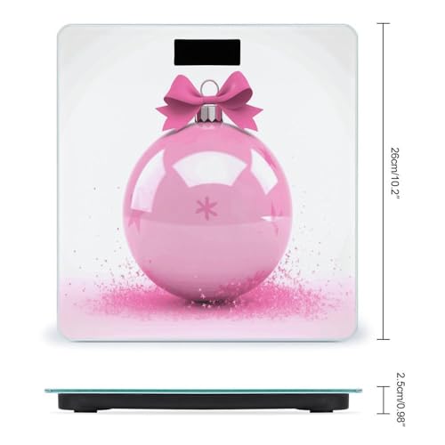Báscula digital precisa Pink Christmas Ball hasta 180kg miniatura 2