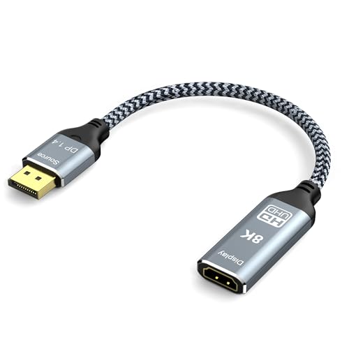 Adaptador DP a HDMI 8K 60Hz unidireccional DisplayPort 1.4 para PC y tarjeta RTX 5080