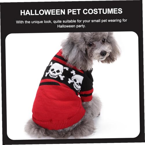 Disfraz Halloween para perro suéter calavera talla L miniatura 3