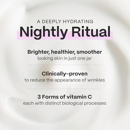 Mad Hippie Triple C Night Cream – Face Moisturizer, Skin-Brightening, Anti-Aging Skin Care with 3 Forms of Vitamin C, 2.1 Oz