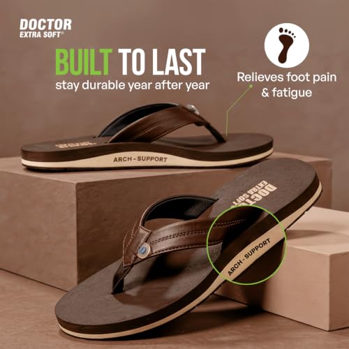 Image of DOCTOR EXTRA SOFT Thong Arch Support Ortho Slippers for Mens D-38