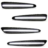 NEIFILES LED White Side Marker Lights for Chevy Corvette C6 2005-2013 Front Rear Smoked Lens White Fender Bumper Lamps Pack of 4