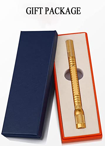 Cigar Cutter Punch 4-In-1 Double Punch And Cigar Draw Enhancer Tool Needle(Black+Gold) #TOP6