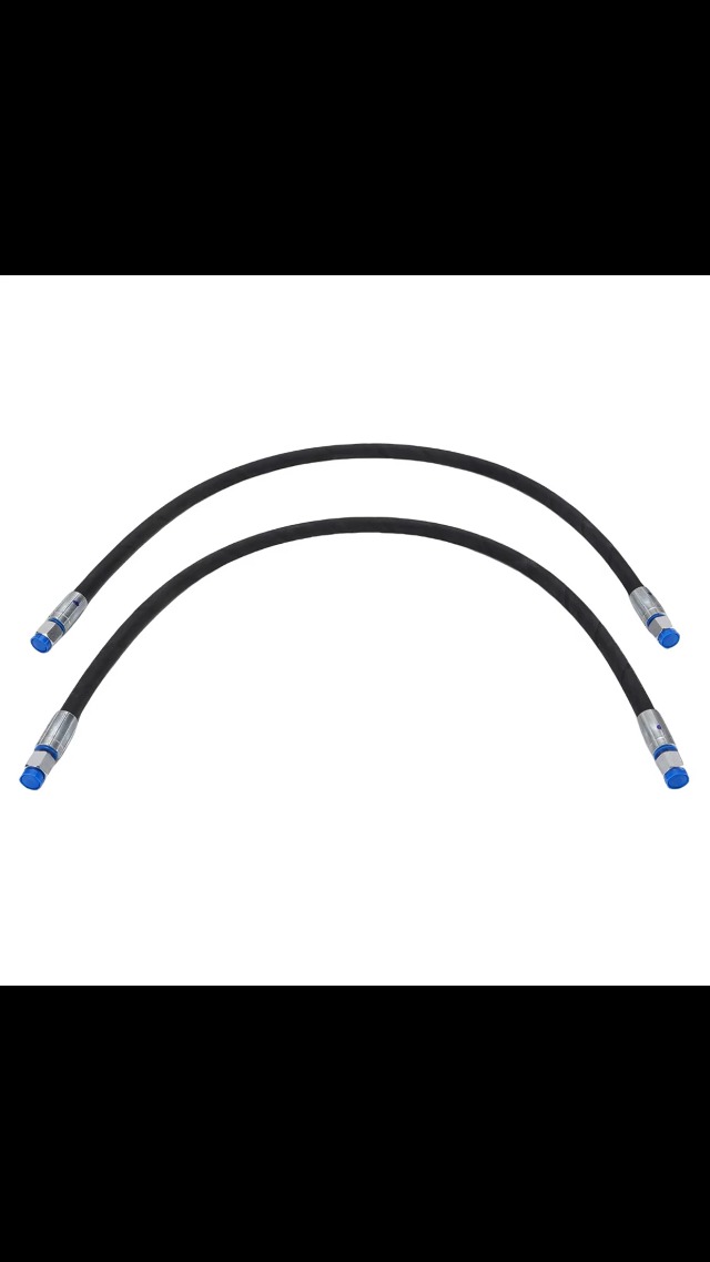 Image of 2PCS Excavator Diverter Valve Hoses, 1 /4in Interface 60 MPa 8702PSI Excavator Throttle Valve Hose Replacement, Hydraulic Capabilities Optimization, for Hydraulic Excavators